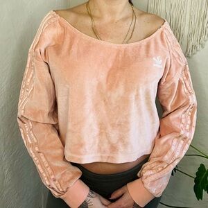Adidas Peach Off-Shoulder Sweatshirt